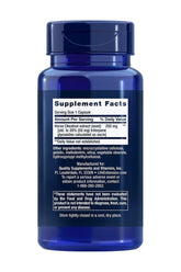 Life Extension Venotone 60 Capsules supplement facts showing horse chestnut extract and ingredients.